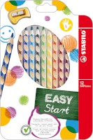Linkshänder Ergonomischer Dreikant-Buntstift STABILO® EASYcolors, 12er Etui