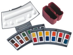 Aquarell-Malkasten 725/24, Kunststoffkasten mit 12 Farben