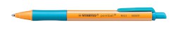 Kugelschreiber STABILO® pointball®, Druckmechanik, 0,5 mm, türkis