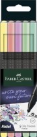 Faber-Castell Fineliner Grip Pastell, 0,4mm, sortiert, 5er Etui