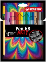 Premium-Filzstift STABILO® Pen 68, ARTY mit 18 Farben