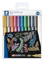 STAEDTLER® 8323 Metallic pen, ca. 1-2 mm, Etui mit 10 pen in sortierten Farben