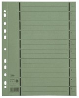 Trennblatt mit Perforation, Manilakarton (RC), 250 g/qm, A4, 240 x 300 mm, grün