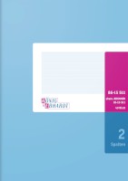 Spaltenbuch, Spaltenbogen hochglanzlackierter Karton, hellblau/magenta, 2 Spalte