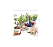 Serviette "Wine&Herbs" 25 x 25 cm 20er Packung