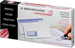 Briefumschläge Professional Format: 112 x 225 mm, mit Fenster