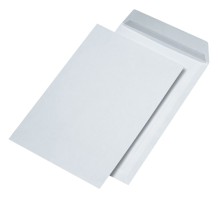 Versandtaschen C4 (229 x 324 mm) weiß, Offset weiß, Papier: 120 g/qm, Klebung: haftklebend, ohne Fenster