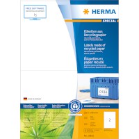 HERMA A4 Recyclingetiketten, 210 x 148 mm, weiß, 200 Stück