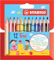 Dreikant-Buntstift STABILO® Trio® dick, kurz, Kartonetui mit 12 Stiften