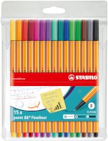 Fineliner STABILO® point 88® Etui, mit 15 Stiften