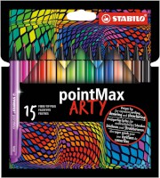 Filzschreiber STABILO® pointMax, "ARTY" mit 15 Stiften