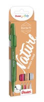 Fasermaler-Pinselmaler Sign Pen Brush 4er natur Farben