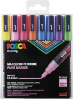 Marker UNI POSCA PC-3M, 0,9-1,3, Glitter sortiert, 8er Set