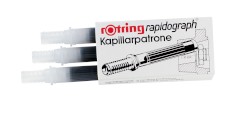 Kapillarpatrone für rotring Rapidograph Tuschefüller, schwarz, Packung à 3St.