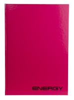 Notizbuch „Energy“ pink; DIN A4; kariert; Kladde mit: 96 Blatt