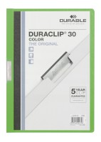 Klemm-Mappe DURACLIP® Original 30, Hartfolie, bis 30 Blatt, transparent/grün
