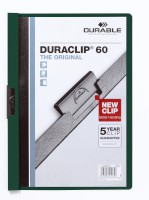 Klemm-Mappe DURACLIP® 60, Hartfolie, 60 Blatt, transparent/petrol