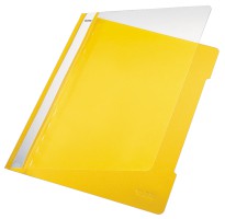 Hefter Standard, A4, langes Beschriftungsfeld, PVC, gelb