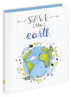Ringbuch Karton 25mm A4 2Ring Motiv "Save the earth"