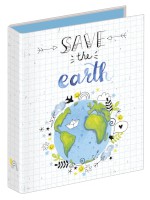 Ringbuch PP 25mm A5 2Ring Motiv "Save the earth"