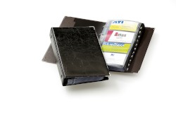 Visitenkartenringbuch VISIFIX, für 200 Karten 90x57mm, 145x45x255mm, schwarz