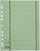 Trennblatt mit Perforation, Manilakarton (RC), 250 g/qm, A4, 240 x 300 mm, grün