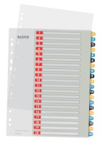 Plastikregister Cosy 1-20, bedruckbar, A4, PP, 20 Blatt, farbig