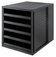 Schubladenbox Schrank-Set KARMA, offen schwarz, B x H x T mm: 275 x 320 x 330, Anzahl  Schübe: 5, schwarz;