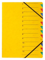 Ordnungsmappe Easy gelb, Teilung: 12 Fächer, B x H x T mm: 240 x 320 x 5