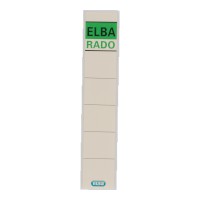 ELBA Ordner-Rückenschild "rado" kurz, selbstklebend aus Papier, für Rückenbreite 5 cm, chamois, Beutel mit 10 Schildern