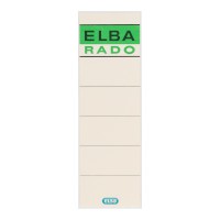 ELBA Ordner-Rückenschild "rado" kurz, selbstklebend aus Papier, für Rückenbreite 8 cm, chamois, Beutel mit 10 Schildern