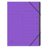 Ordnungsmappe A4 violett, 7 Fächer