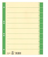 Trennblatt, A4, Karton, farbig bedruckt, grün, 100 Stück