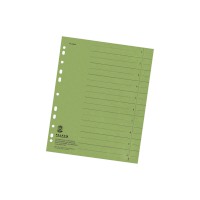 Trennblatt, RC-Kraftkarton, DIN A4, 230 g/qm, mit Organisationsaufdruck, grün, 100 Stück