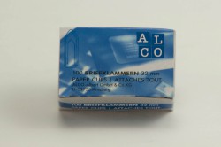 Briefklammer, Stahl verzinkt, 32 mm, Metall, Schachtel, 100