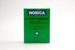 Norica Büro- und Aktenklammern mit Kugelenden verzinkt, Größe: 50 mm, gewellt