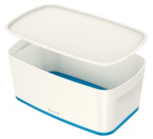 Aufbewahrungsbox MyBox, Klein, A5, mit Deckel, ABS, weiß/blau