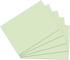 Karteikarte blanko, Karteikartenkarton, 170 g/qm, DIN A5, grün , 100 Stück