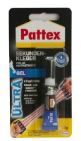 Pattex® SekundenAlleskleber Ultra Gel, ohne Lösungsmittel, Tube mit 3 g