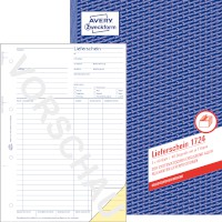 Formularbuch für Lieferscheine, Format: DIN A4, Beschreibung: Lieferschein, 1. und 2. Blatt bedruckt, Selbstdurchschreibend