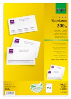PC-Visitenkarten Inkjet/Laser/Copy hochweiß, Papier: 200 g/qm, Inhalt: 15 Bla.=150 St.