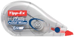 Korrekturroller Mini Pocket Mouse™ weiß, Korrekturroller, Bandgröße: 5 mm x 6 m