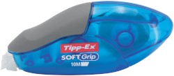 Korrekturroller Tipp-Ex Soft Grip weiß, Ausführung: Einwegroller, Bandgröße: 4,2 mm x 10 m