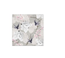 Serviette "Oriental Flowers grey" 25 x 25 cm 20er Packung