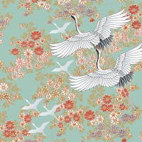 Serviette "Kimono" mint 25 x 25 cm 20er Packung