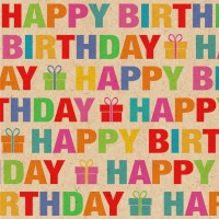 Serviette "Color Birthday" By Nature 33 x 33 cm 20er Packung