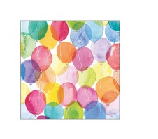 Serviette "Luftballons Aquarell" 33 x 33 cm 20er Packung