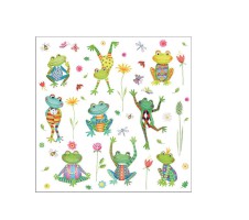 Serviette "Happy Frogs" 33 x 33 cm 20er Packung