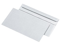 Briefumschlag Kompakt 229x125mm, weiß, selbstklebend, oh. Fenster, 75 gr/m²
