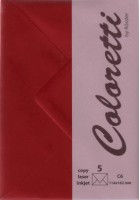 Coloretti Briefumschlag C6 Rosso im 5er Pack